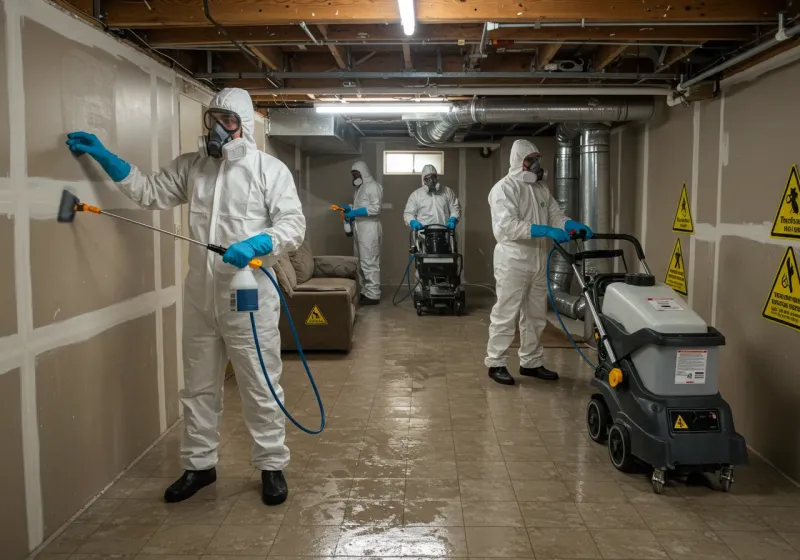 Basement Moisture Removal and Structural Drying process in Colonial Park, PA